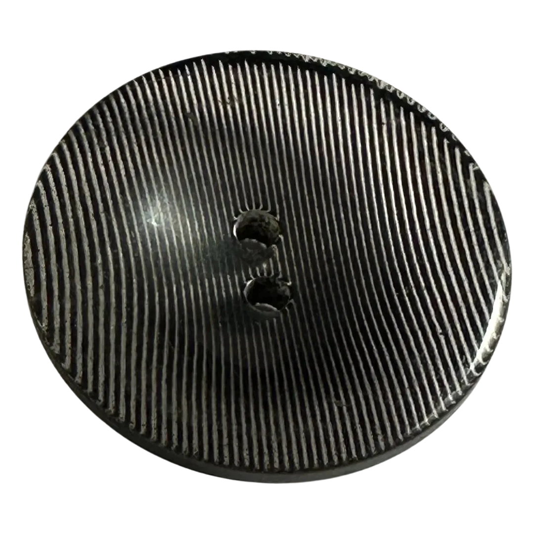 Black button 28mm translucent stripe design sold individually