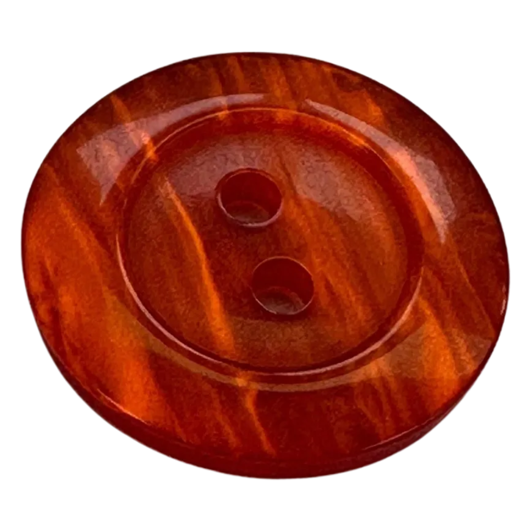 Orange button 18mm pearlised finish sold individually