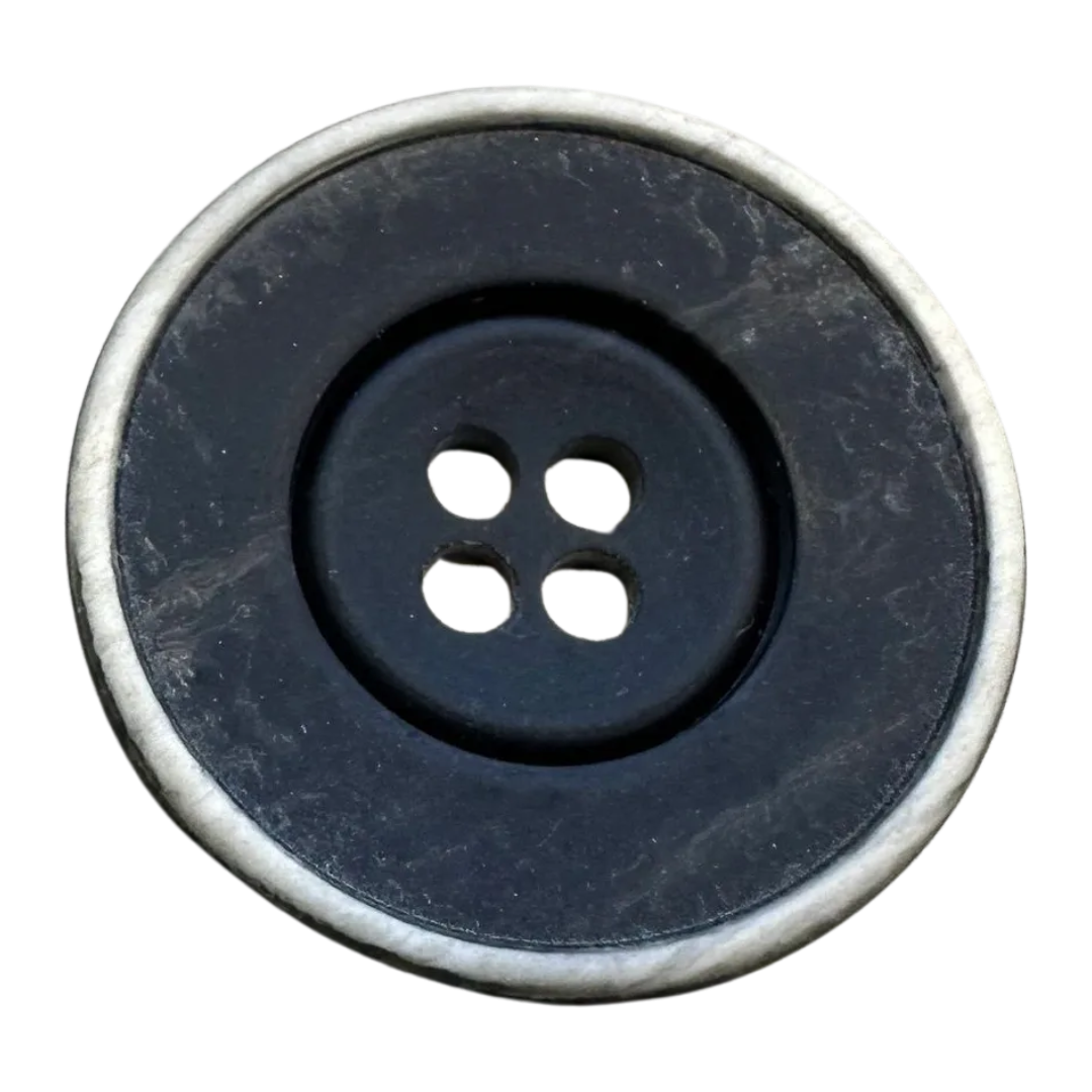 Black Two-Tone Buttons – 25mm (40L / 1") Classic Coat & Cardigan – Sold Individually