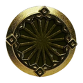 Metal Button – Green Enamel & Gold Tone – 18mm (Also in 28mm) – Sold Individually