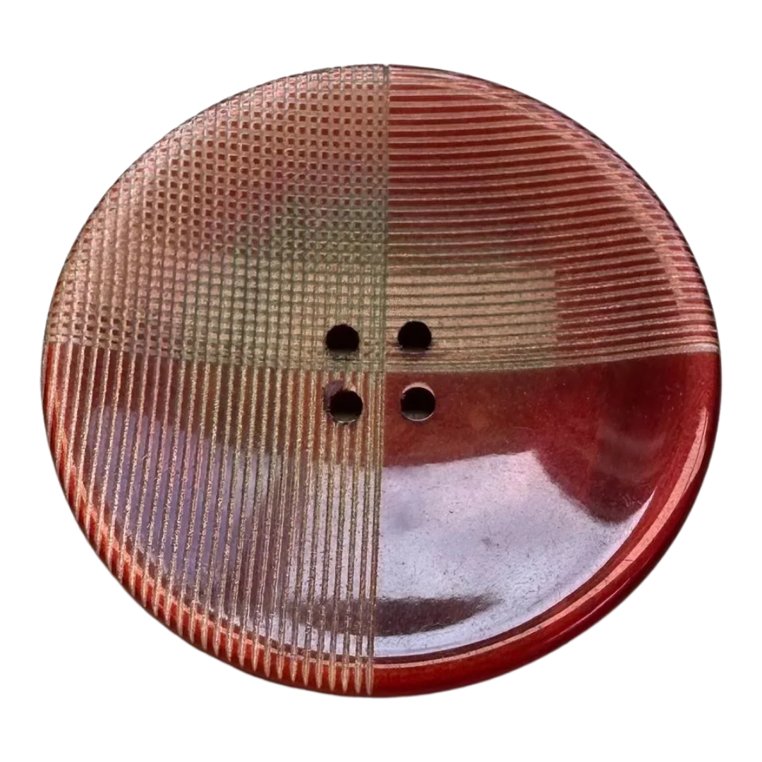 Russet Designer Button 23mm – Textured Geometric Finish – Sold Individually