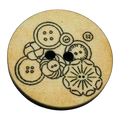 Button print button 23mm sepia tones sold individually