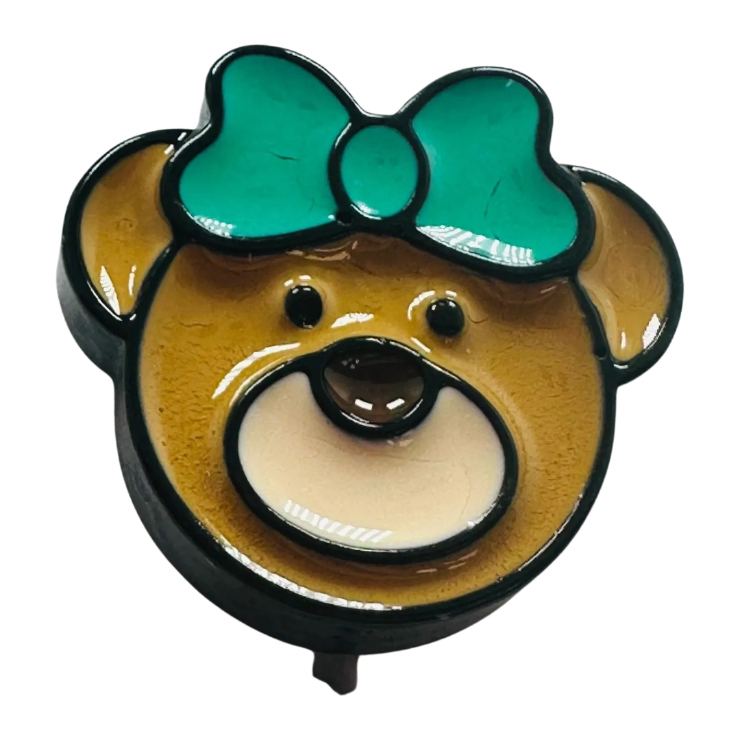 Teddy bear button 24mm sold individually