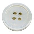 Natural River Shell Buttons 20mm – Soft White – 4 Hole – Sold Individually