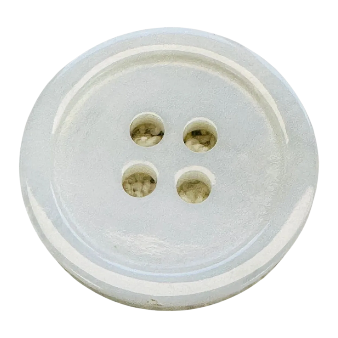 Natural River Shell Buttons 20mm – Soft White – 4 Hole – Sold Individually