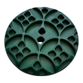 Green Geometric Button by Dill – 34mm Statement Coat & Cardigan Button – Sold Individually