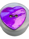 Magenta Agoya shell button 20mm – iridescent heart design – sold individually