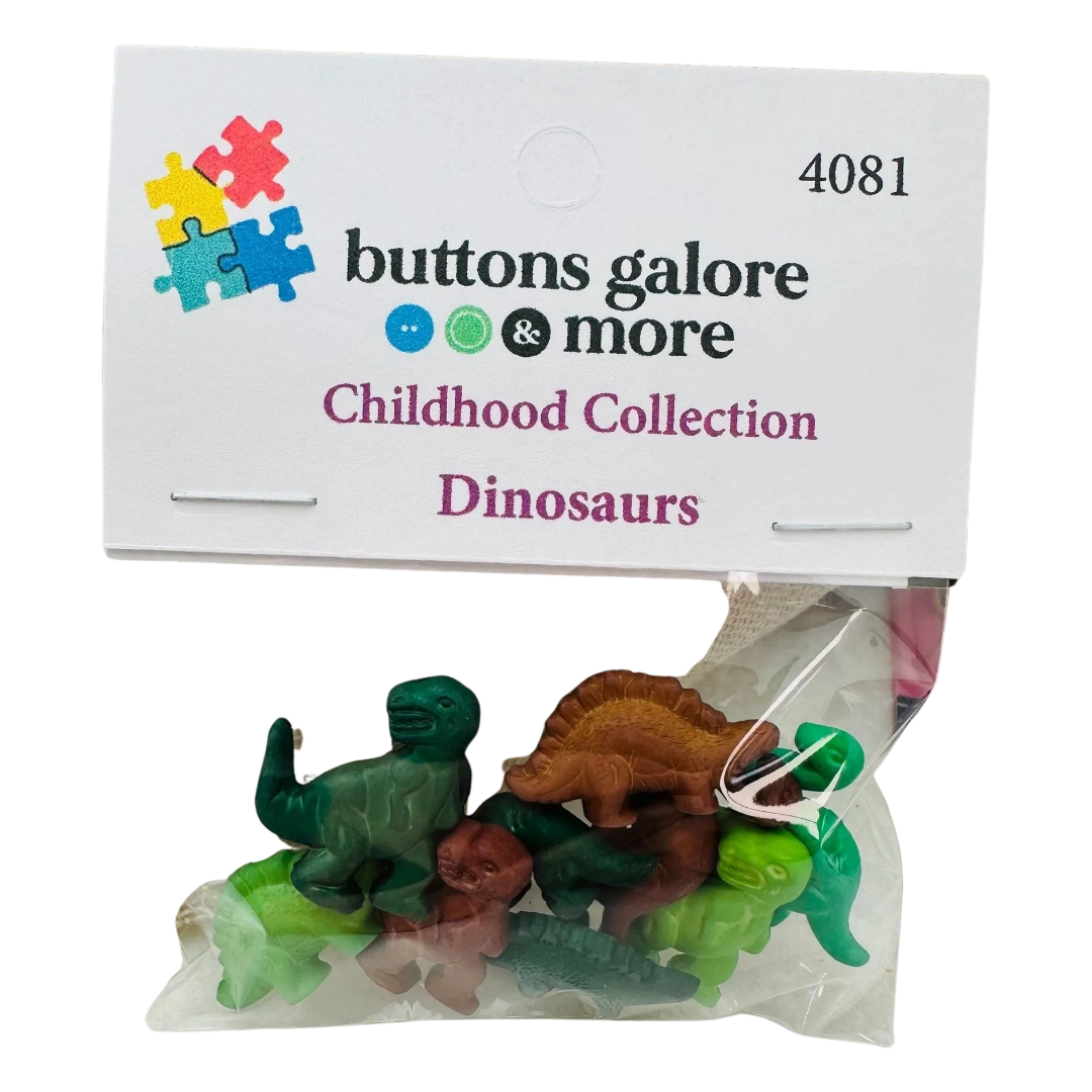 Dinosaurs themed button pack