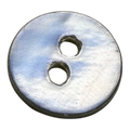 Smokey Grey Natural Shell Button – 11mm (17L / approx. 7⁄16") – Sold Individually