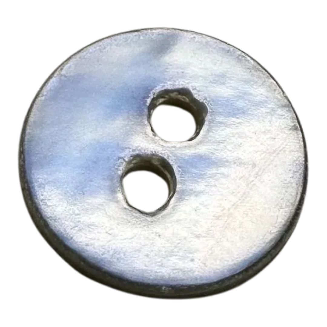 Smokey Grey Natural Shell Button – 11mm (17L / approx. 7⁄16") – Sold Individually