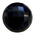 Black Faceted Buttons – 22mm (34L / 7/8") Shank – Glossy Cut Finish – Sold Individually