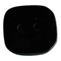 Black button 11mm glossy square design sold individually