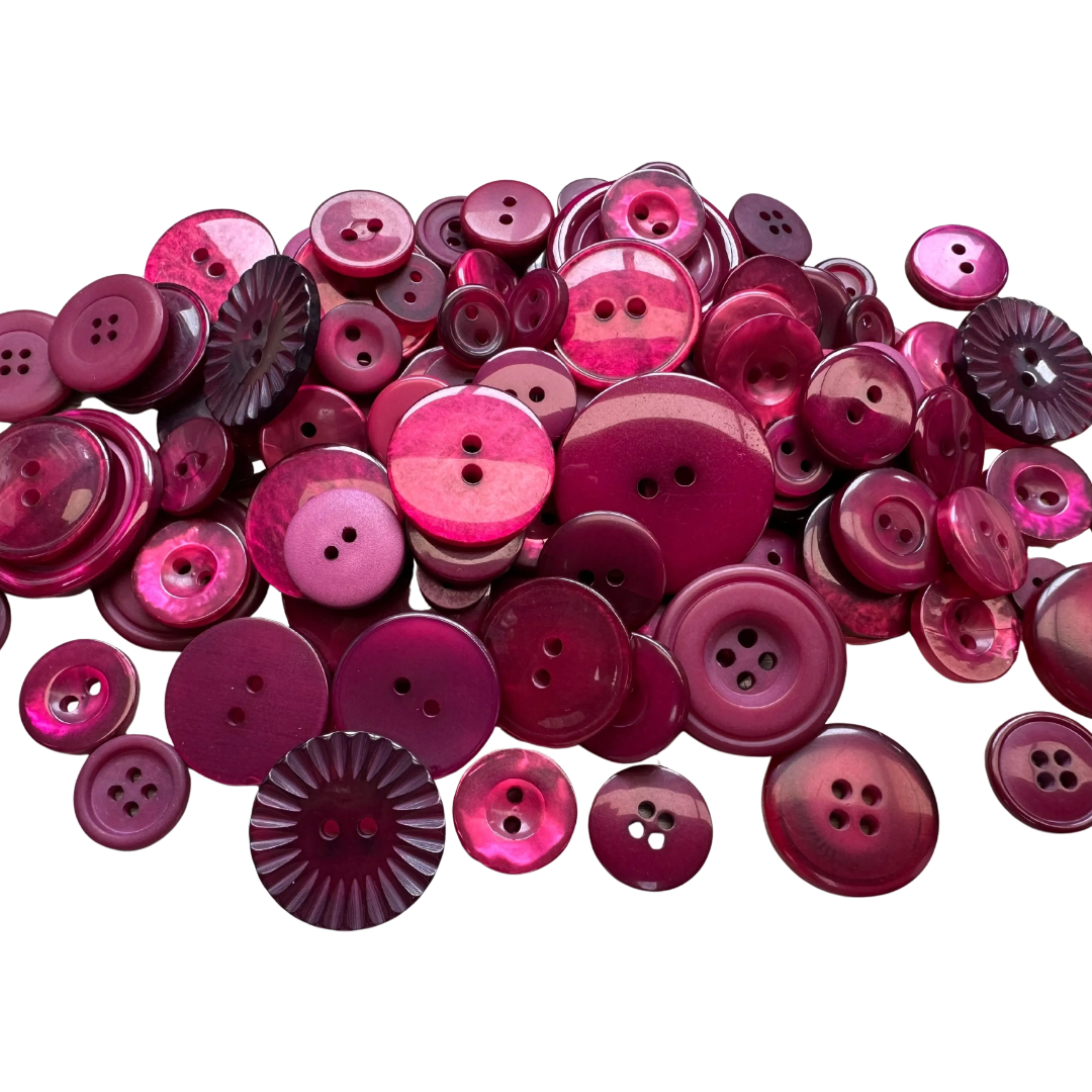 Unique Burgundy Craft Button Mix – Assorted Buttons Pack – Great Value Collection