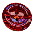 Red button 18mm foil backed jewel effect sold individually