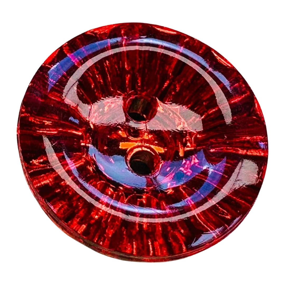 Red button 18mm foil backed jewel effect sold individually