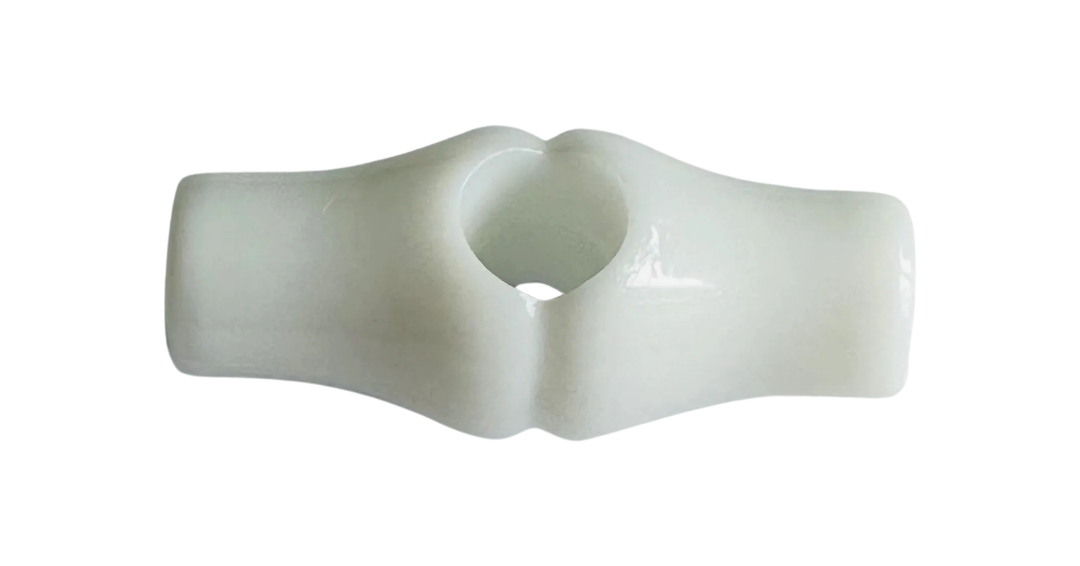 White toggle button 26mm glossy finish sold individually