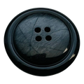 Black & Grey Coat Button – 34mm Classic Four Hole – Also Available in 24mm