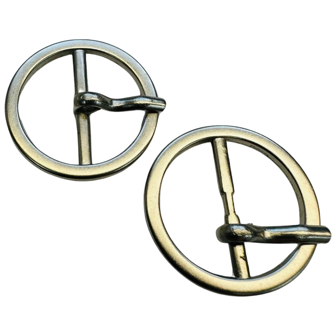 Silver Tone Metal Belt Buckles – 20mm Strap Fit – Set of 2