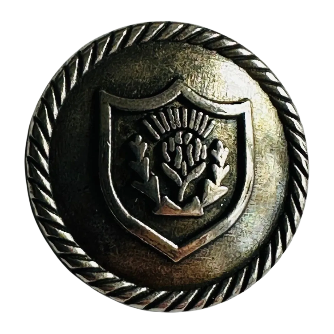 Metal button 21mm stylised Thistle design sold individually