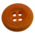 Orange Corozo Button – 15mm Natural Finish – Sold Individually