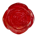 Orange rose button 24mm shimmer finish sold individually