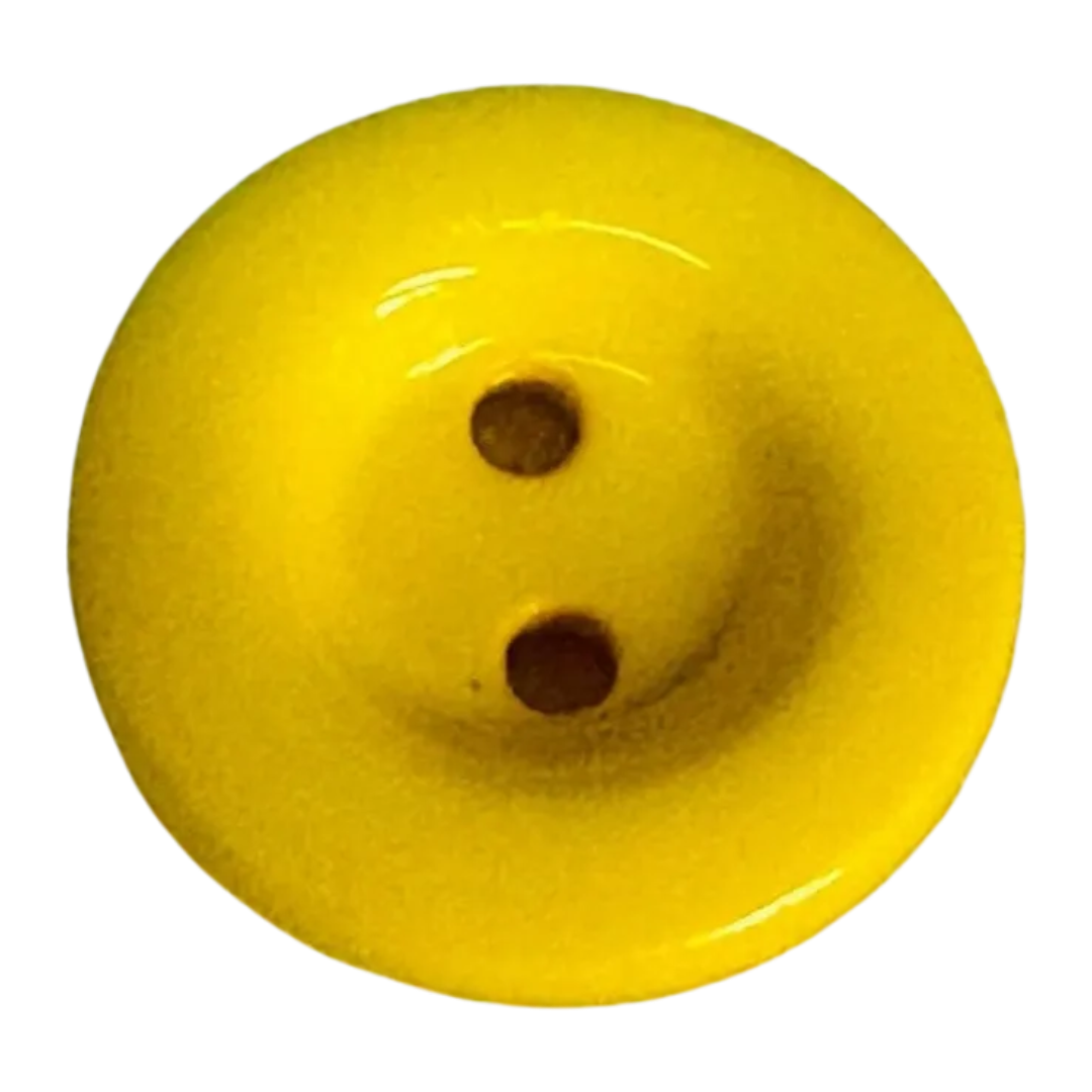 Yellow button 15mm glossy finish sold individually