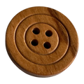 Olive wood button 23mm concentric circles design sold individually