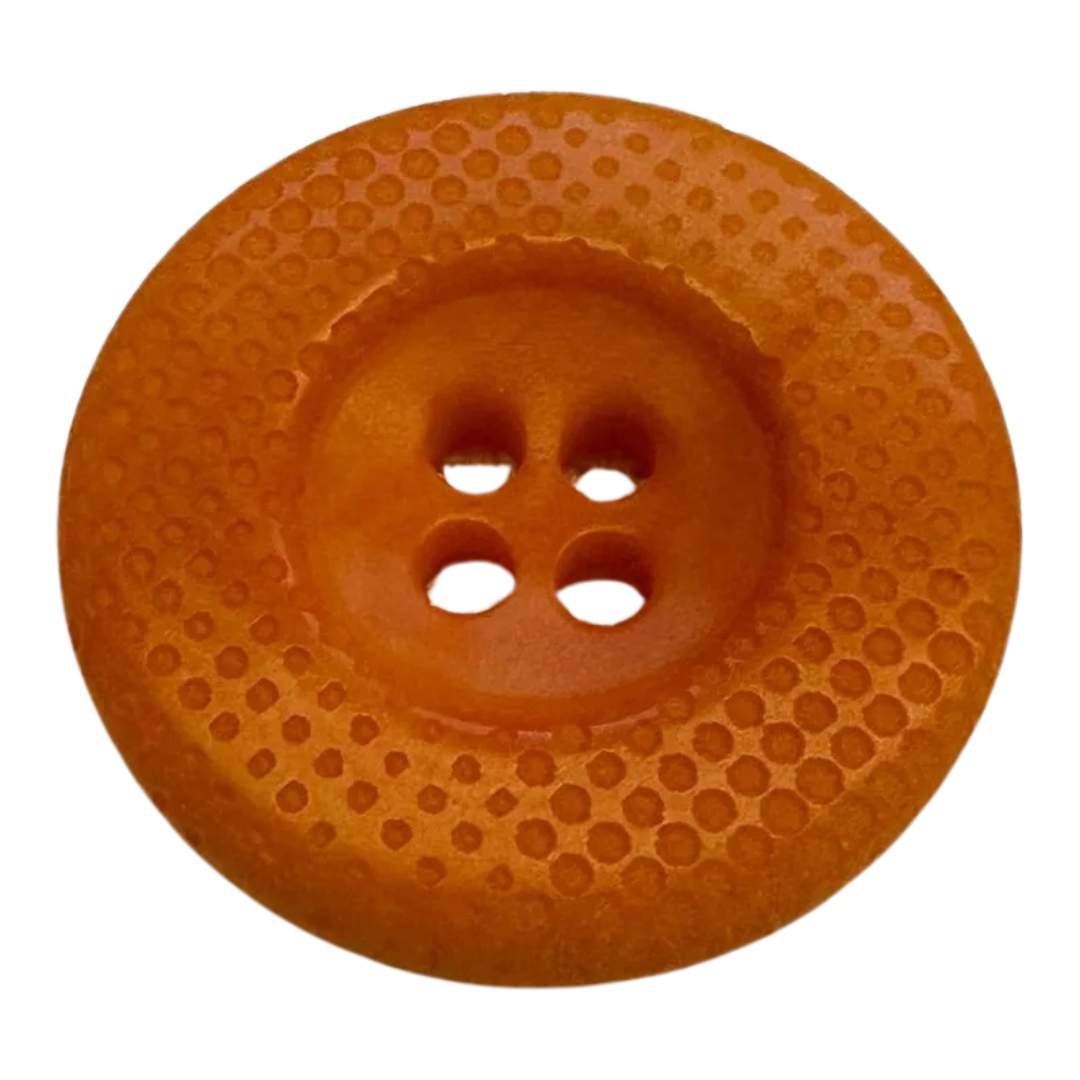 Orange Corozo Button – 23mm Natural Finish – Sold Individually