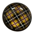 Cornish Tartan Buttons – 15mm Glass & Metal – Sold Individually
