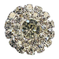 Rhinestone Button 20mm – Silver Diamante Statement Button – Sold Individually