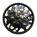 Floral Metal Buttons – Antique Silver Finish – 18mm – Sold Individually