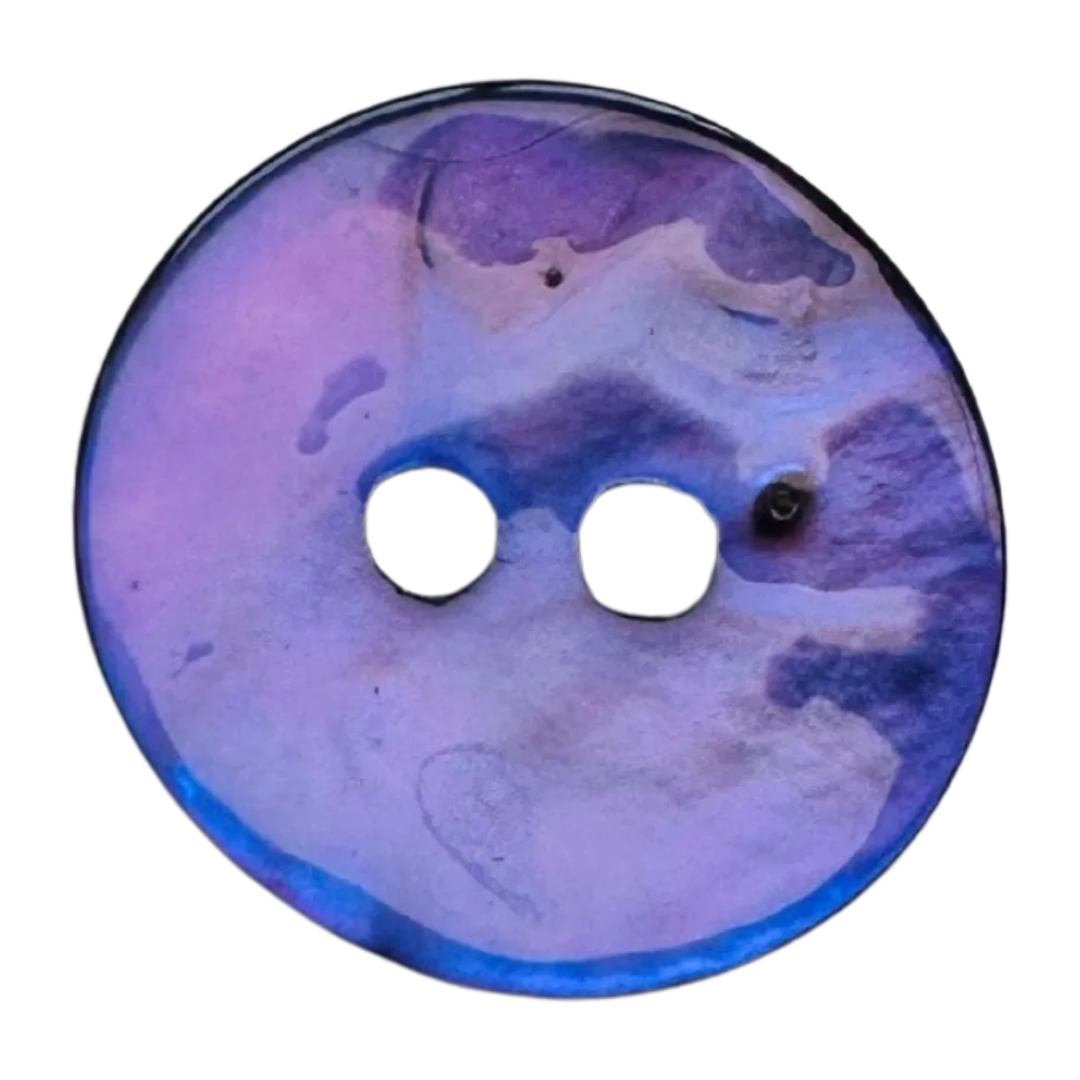 Purple Agoya Shell Buttons – 18mm Iridescent Shell Buttons – Sold Individually