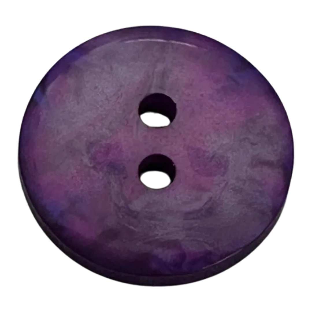 Purple button 18mm pearly iridescent finish sold individually
