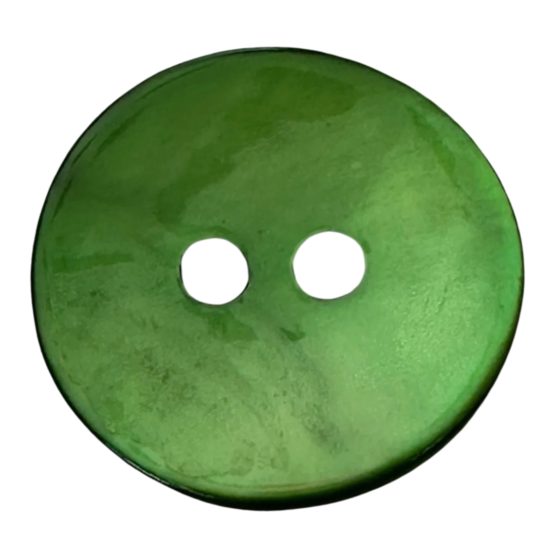 Green Agoya Shell Buttons – 18mm Shell Buttons – Sold Individually