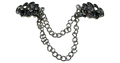 Cardigan Clip – Silver Tone Decorative Chain Fastener – No Sewing – Sold Individually