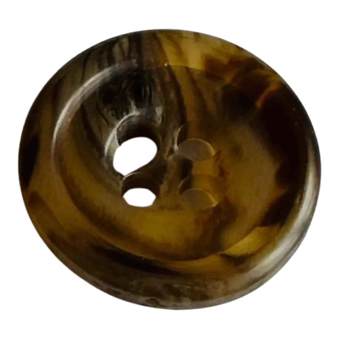 Brown button 15mm faux tortoiseshell sold individually