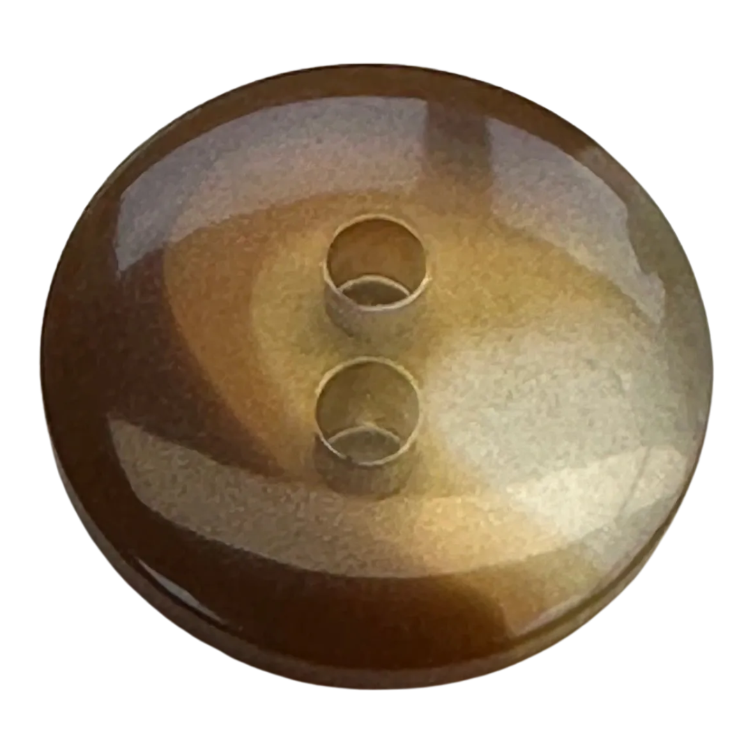 Brown button 15mm transparent ombre design sold individually
