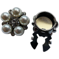 Button Covers – Pearl & Rhinestone Cluster – 20mm – Sold Individually