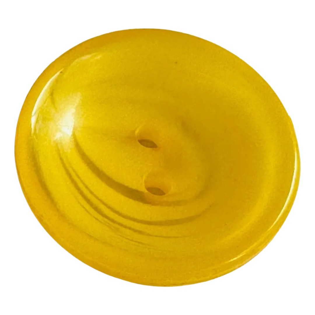 Yellow button 23mm concave ombre design sold individually