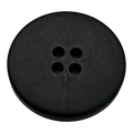 Black button 23mm plain matt finish sold individually