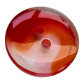 Red button 20mm with orange and transparent highlights sold individually