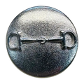 Horse's bit button 23mm silver-tone metal sold individually