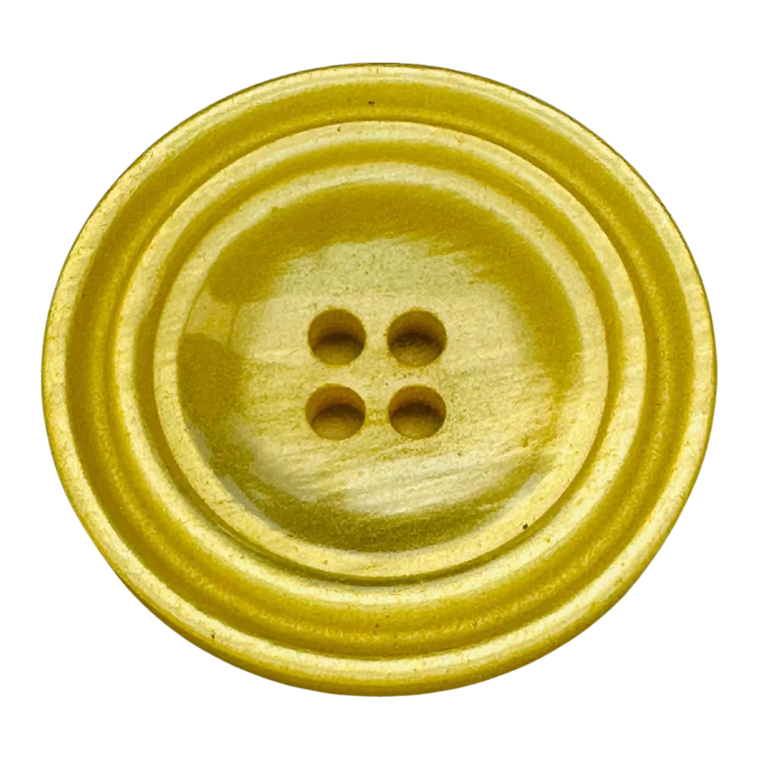 Yellow button 25mm pearly finish sold individually