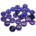 Purple Sparkle Buttons – 12mm Glitter Finish – Pack of 25