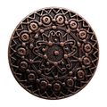Copper Tone Metal Shank Button – 23mm Ornate Floral Design – Sold Individually