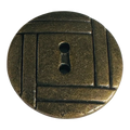 Metal button 17mm age-gold distressed effect sold individually
