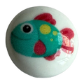 Fish picture button 15mm cute novelty design sold individually