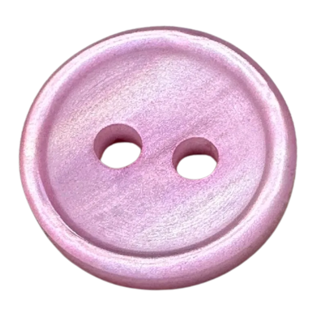 Pink Iridescent Pearl Buttons – 12mm Pearl Finish – Sold Individually