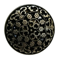 Silver Tone Metal Cuff Buttons 18mm – Ornate Floral Scroll Design – Sold Individually