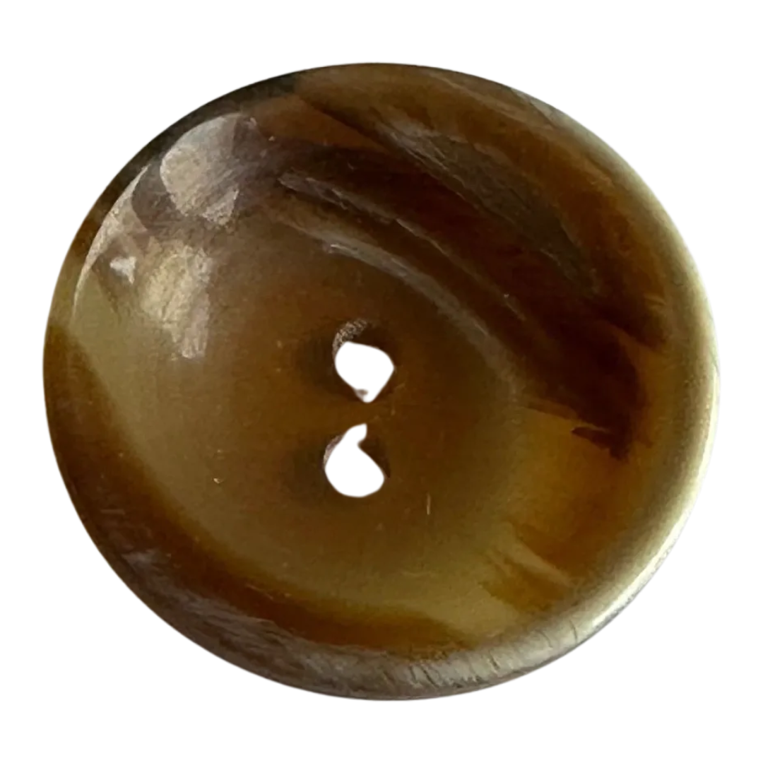 Brown button 17mm ombre concave design sold individually